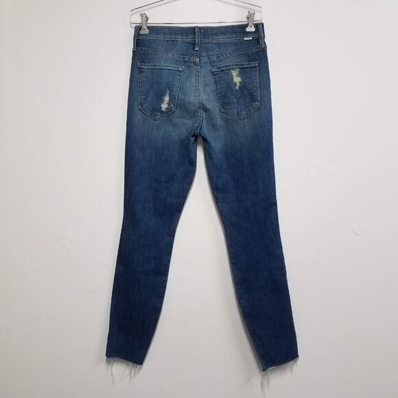 Mother Denim Jeans Blue Womens 28 The Vamp Fray Wash Crazy Like a Fox 1141-383 - Picture 6 of 10